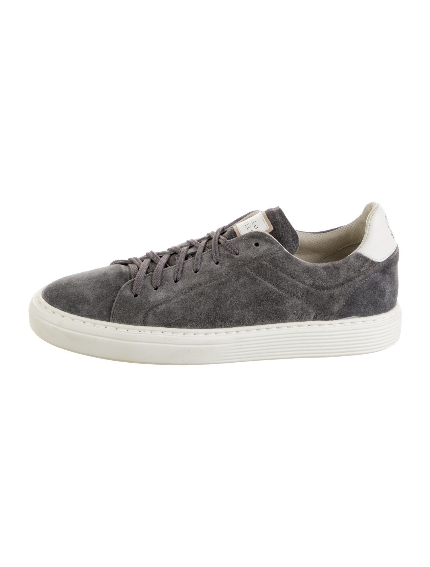 Brunello Cucinelli Suede Colorblock Pattern Sneakers