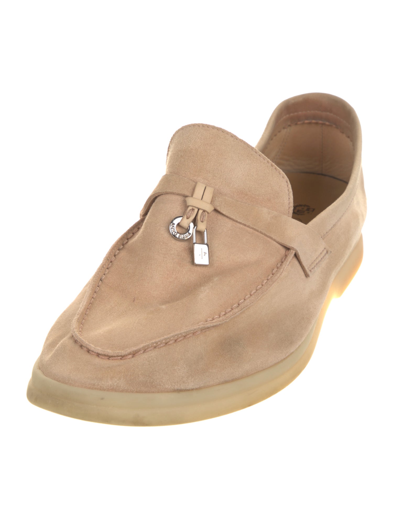 Loro Piana Summer Charms Walk Suede Loafers