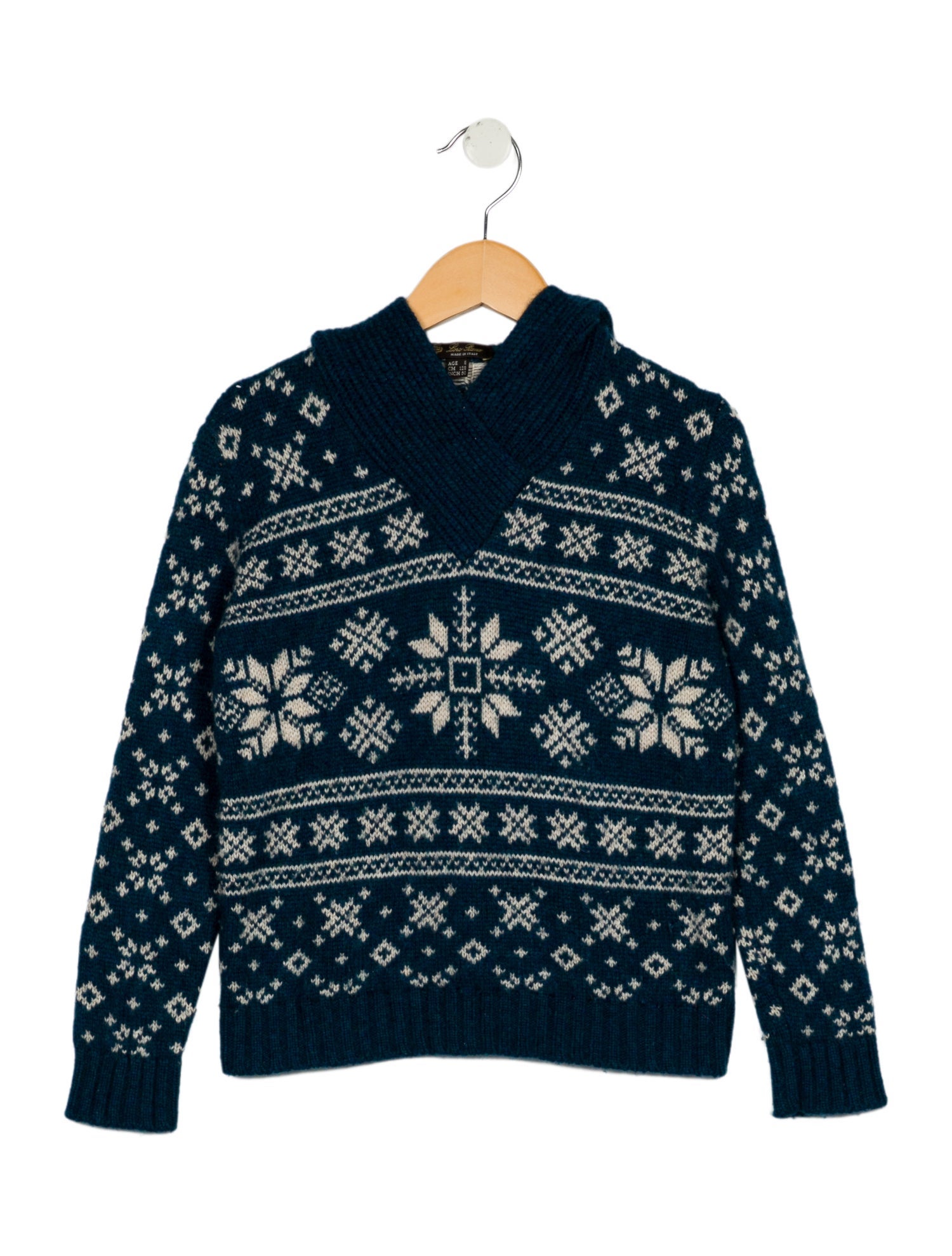 Loro Piana kid's boy cashmere hooded knit sweater