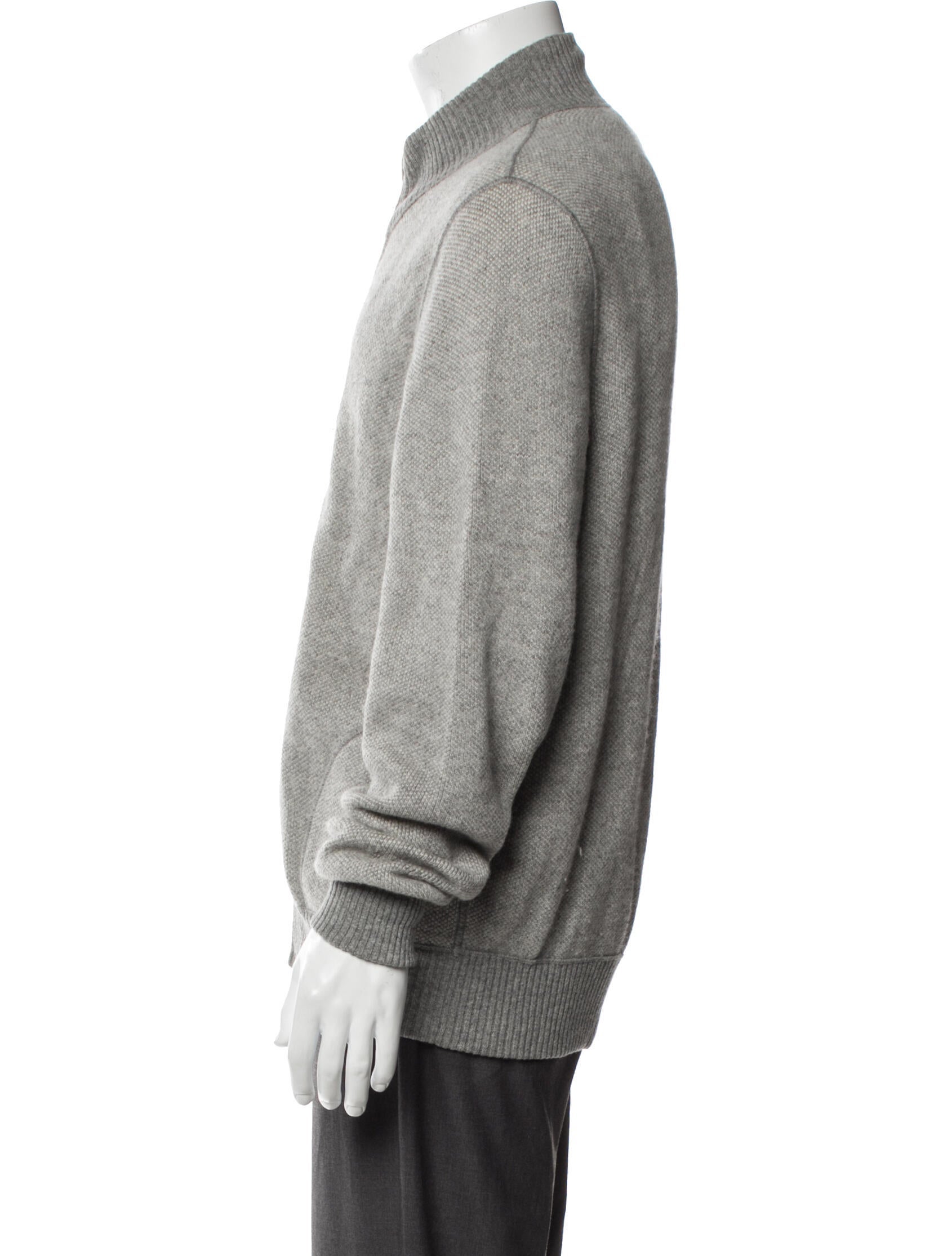 Loro Piana Cashmere Mock Neck Cardigan