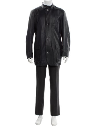 Loro Piana Roadster Villa D'Este Leather Overcoat