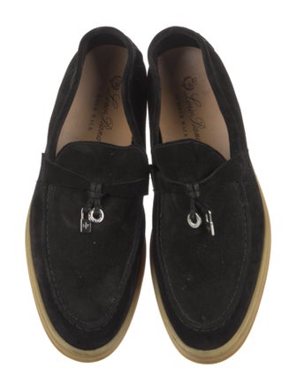 Loro Piana Summer Charms Walk Suede Loafers