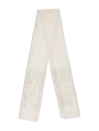 Loro Piana Cashmere Graphic Print Scarf