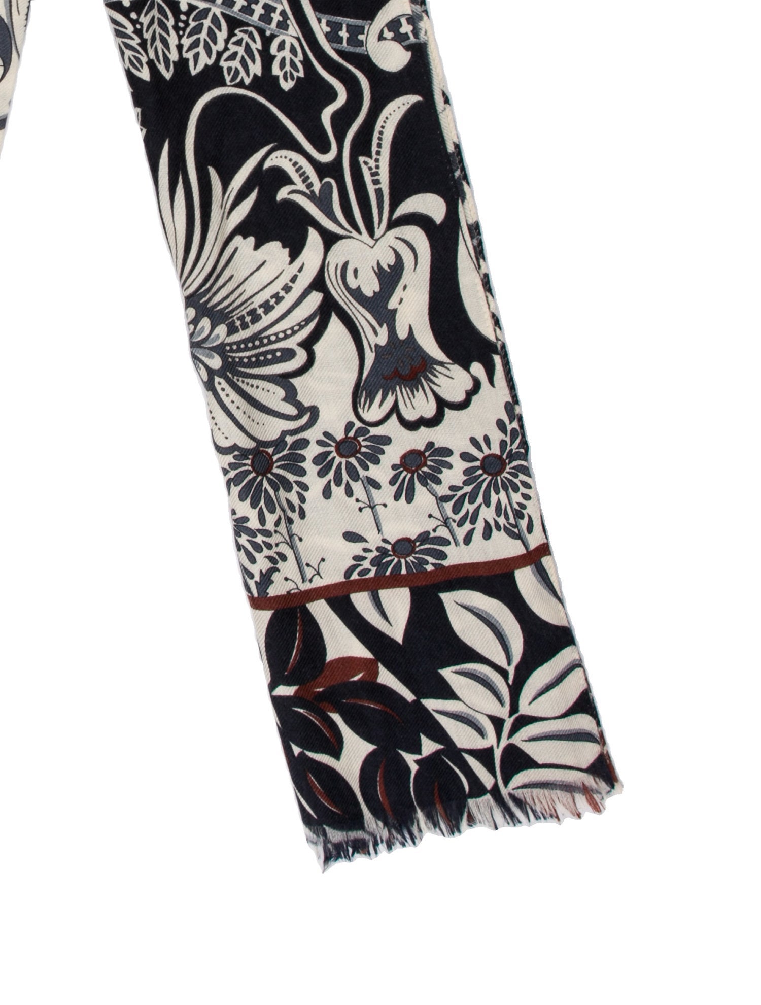 Loro Piana Cashmere Floral Print Scarf