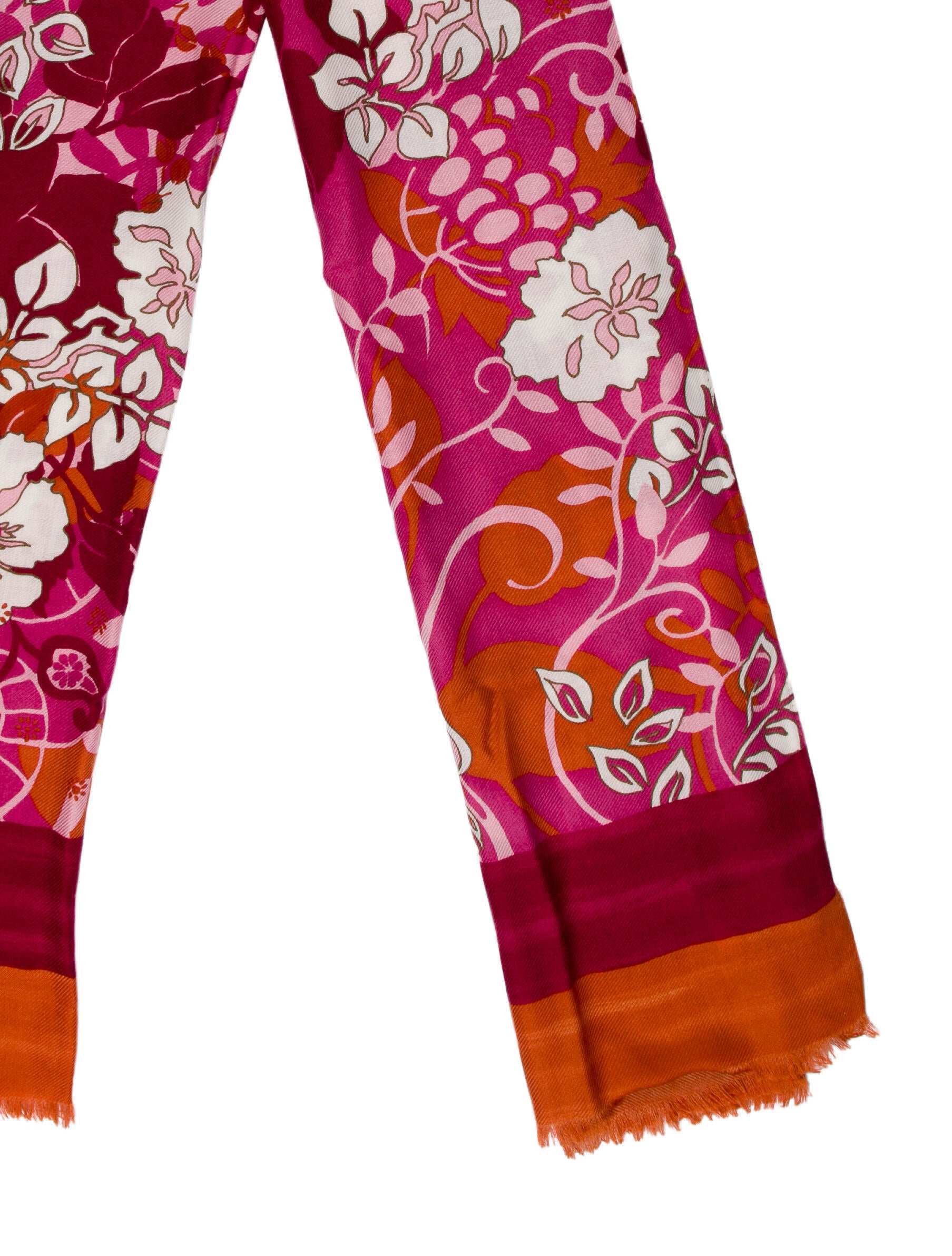 Loro Piana Cashmere Floral Print Scarf