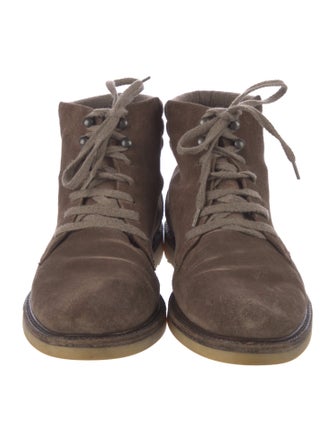 Loro Piana Suede Lace-Up Boots