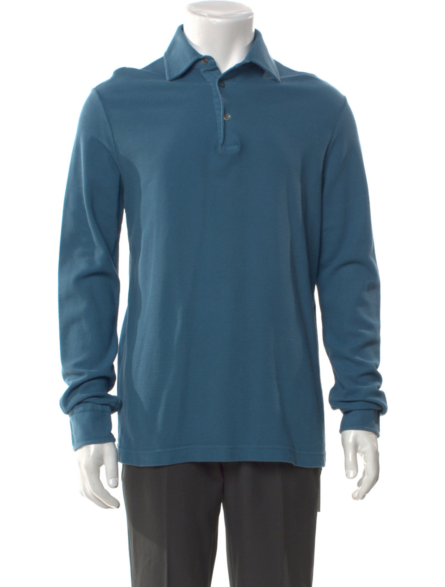 Loro Piana Collar Long Sleeve Polo Shirt