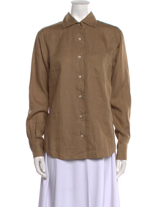 Loro Piana Neo André Linen Button-Up Top