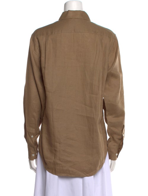 Loro Piana Neo André Linen Button-Up Top