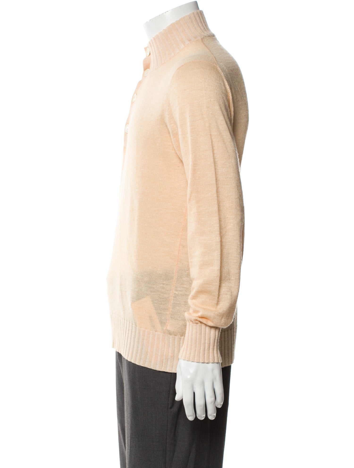 Loro Piana Cashmere Mock Neck Polo Sweater
