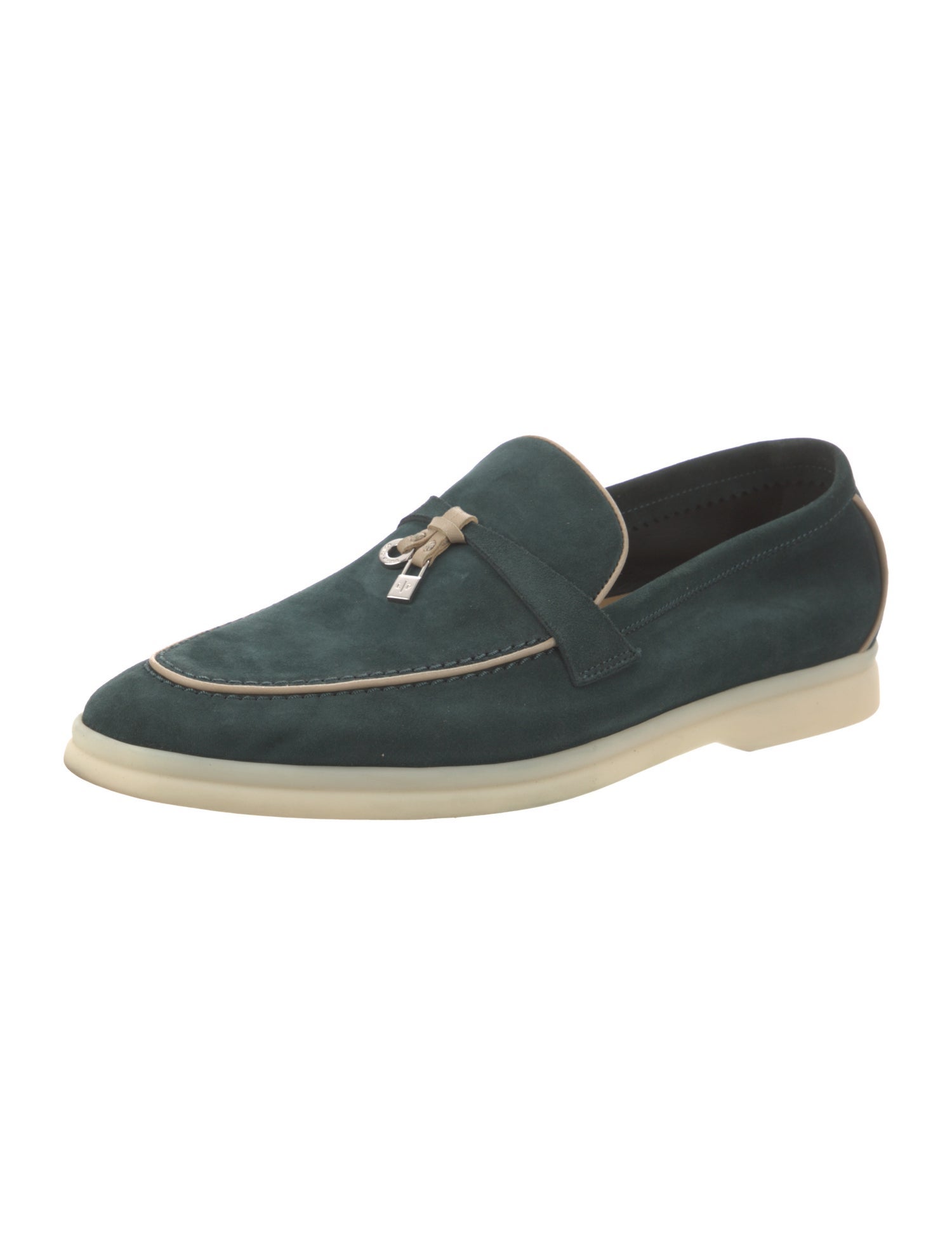 Loro Piana Summer Charms Walk Suede Loafers