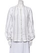 Loro Piana Linen Striped Button-Up Top