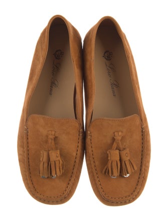 Loro Piana Suede Tassel Accents Loafers