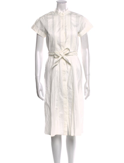 Loro Piana Mock Neck Midi Length Dress