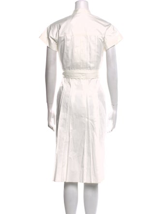 Loro Piana Mock Neck Midi Length Dress