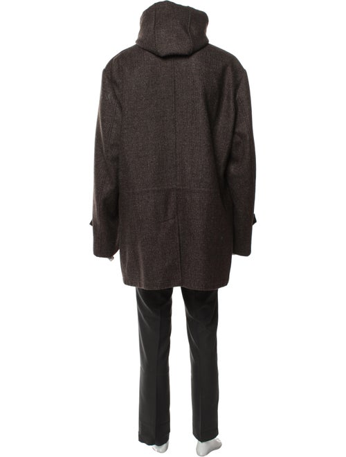 Loro Piana Virgin Wool Houndstooth Print Parka