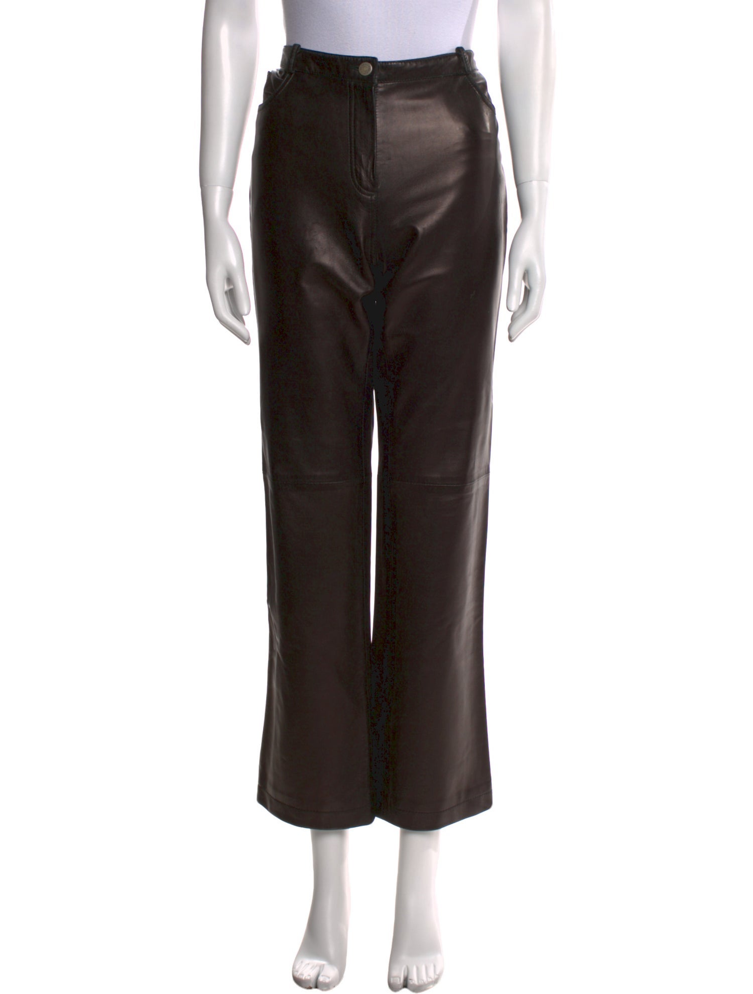 Loro Piana Leather Wide Leg Pants