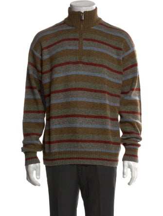 Loro Piana Cashmere Striped Polo Sweater