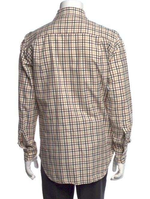Loro Piana Plaid Print Long Sleeve Shirt