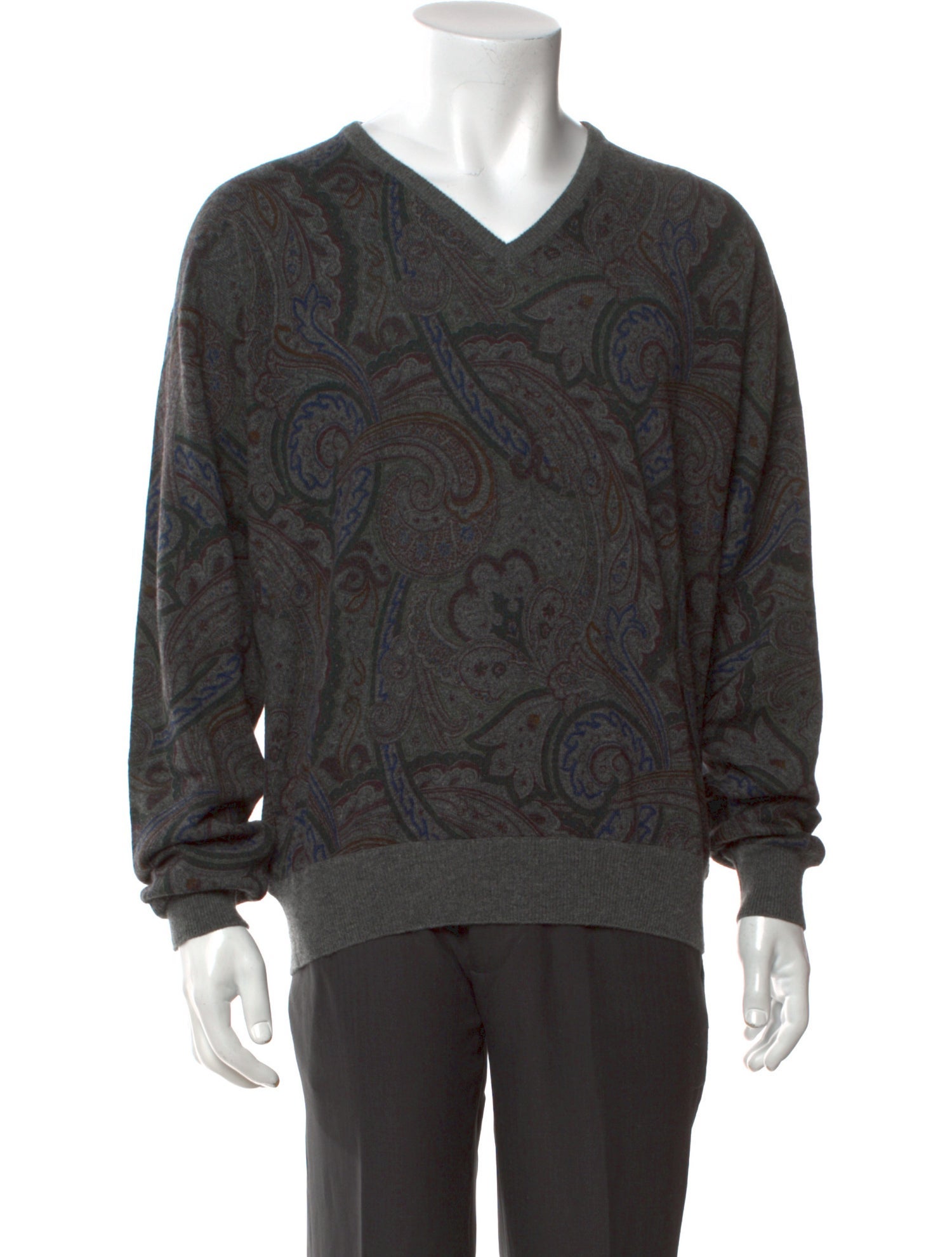 Loro Piana Cashmere Paisley Print Pullover