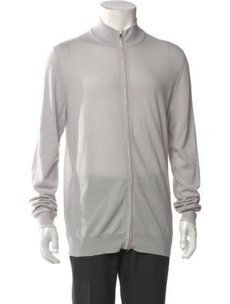 Loro Piana Cashmere Mock Neck Cardigan