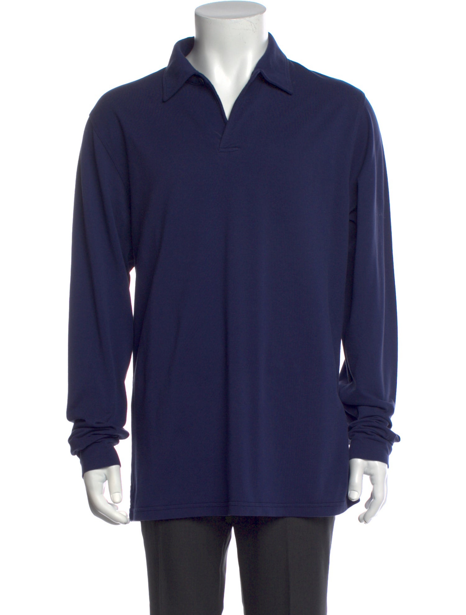 Loro Piana Crew Neck Long Sleeve Polo Shirt