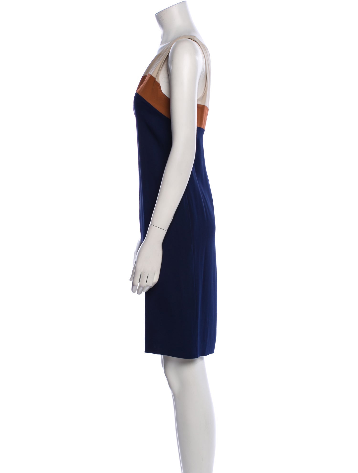 Loro Piana Sleeveless Colorblock Mini Dress