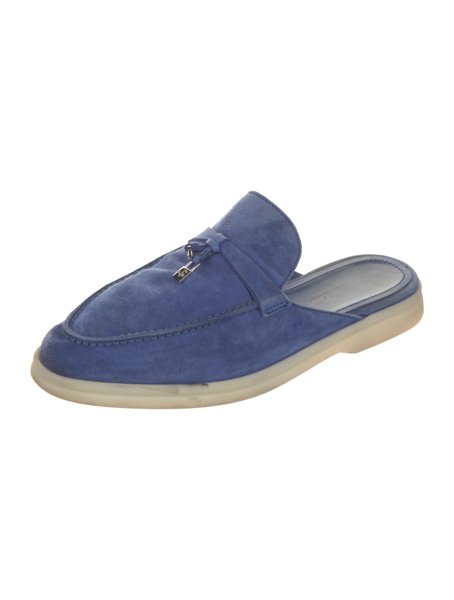 Loro Piana Babouche Charms Walk Suede Mules