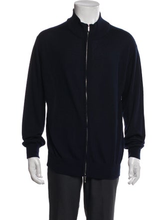 Loro Piana Cashmere Mock Neck Cardigan