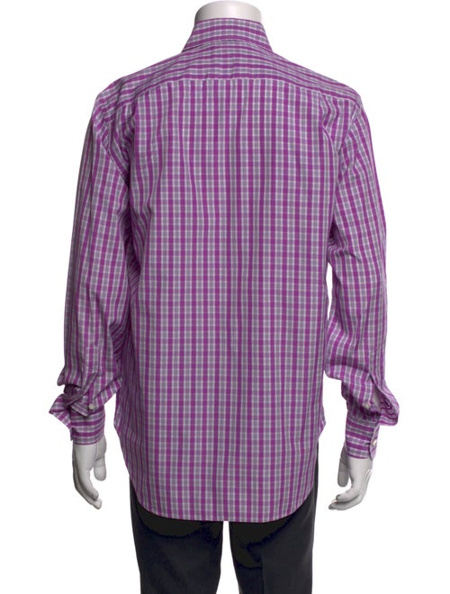 Loro Piana Plaid Print Long Sleeve Shirt