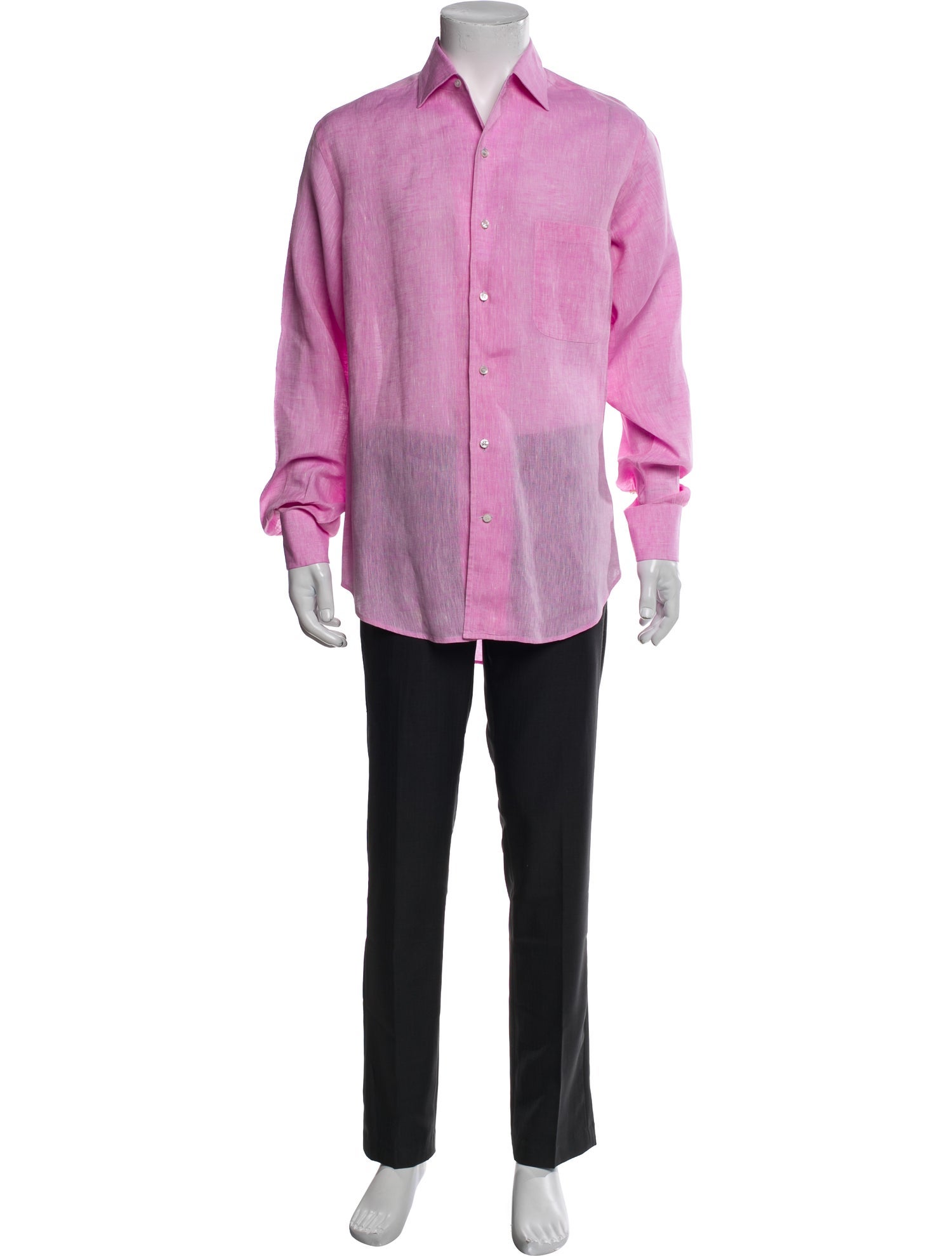 Loro Piana Linen Long Sleeve Dress Shirt