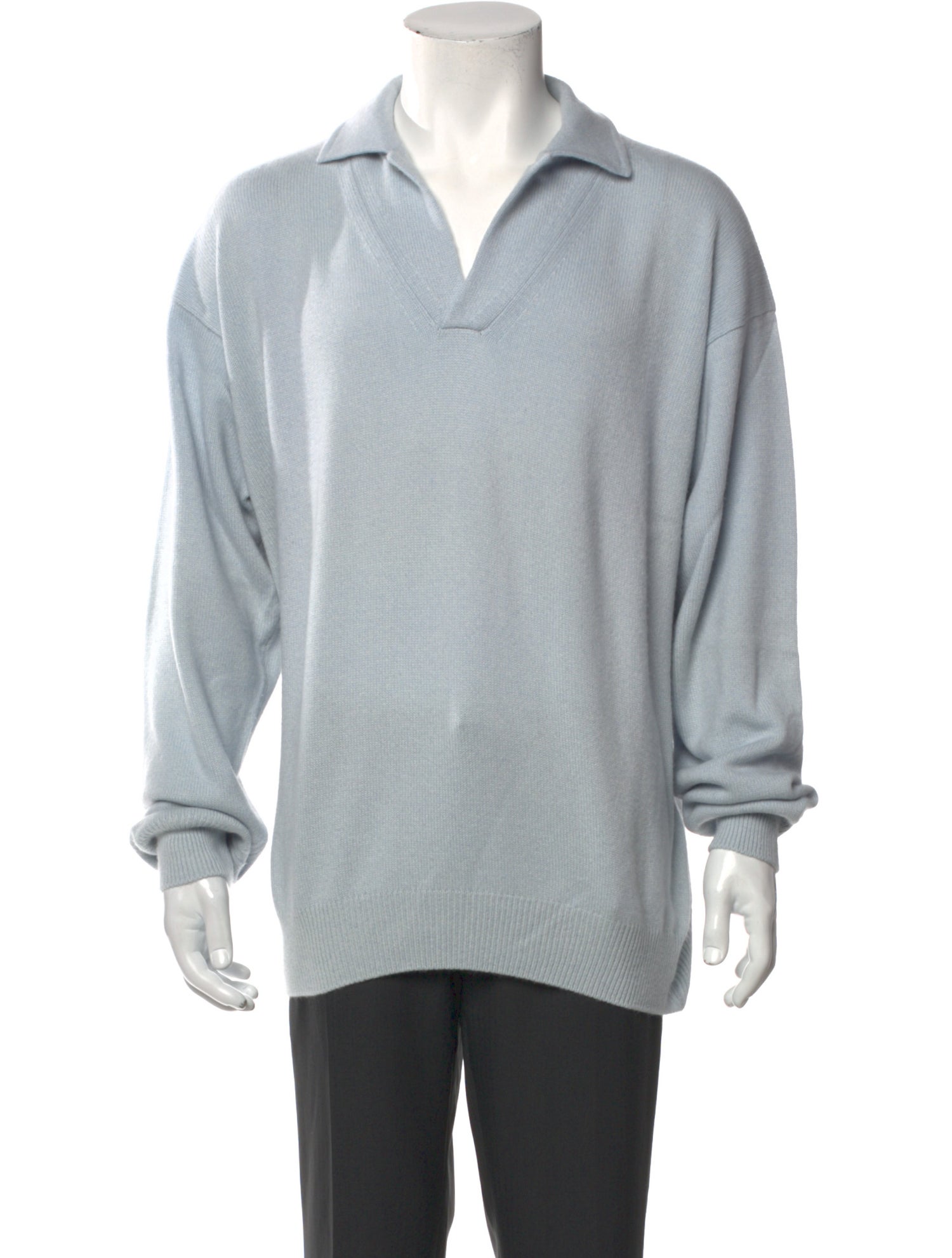 Loro Piana Cashmere V-Neck Polo Sweater