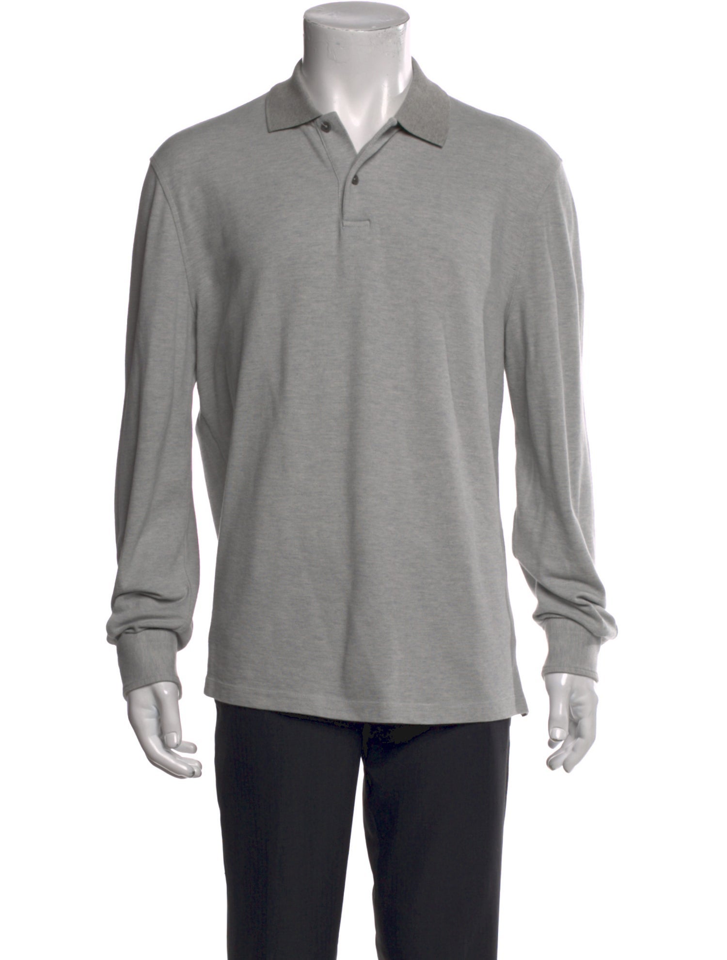 Loro Piana Collar Long Sleeve Polo Shirt
