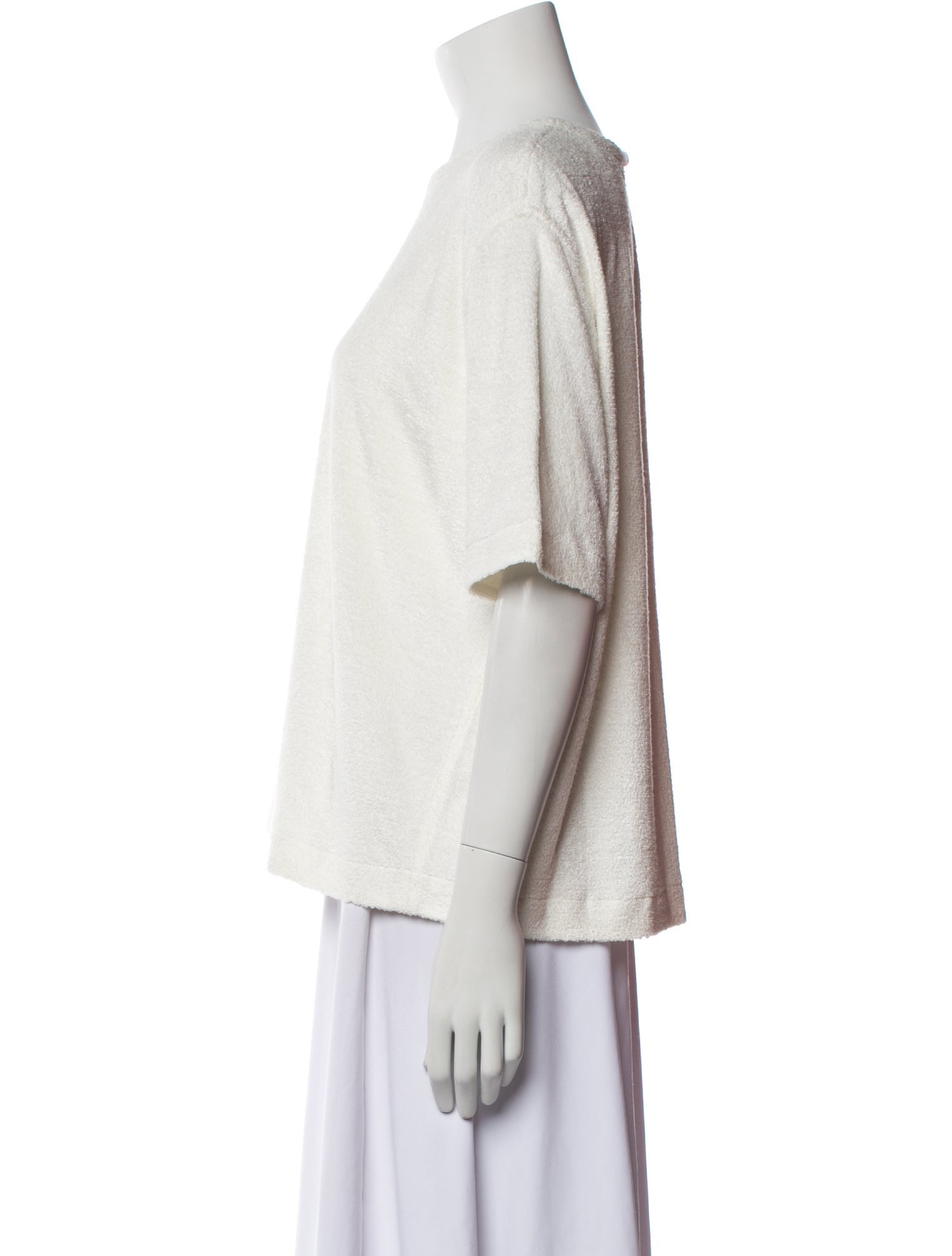 Loro Piana Terry Cloth Bateau Neckline Sweatshirt