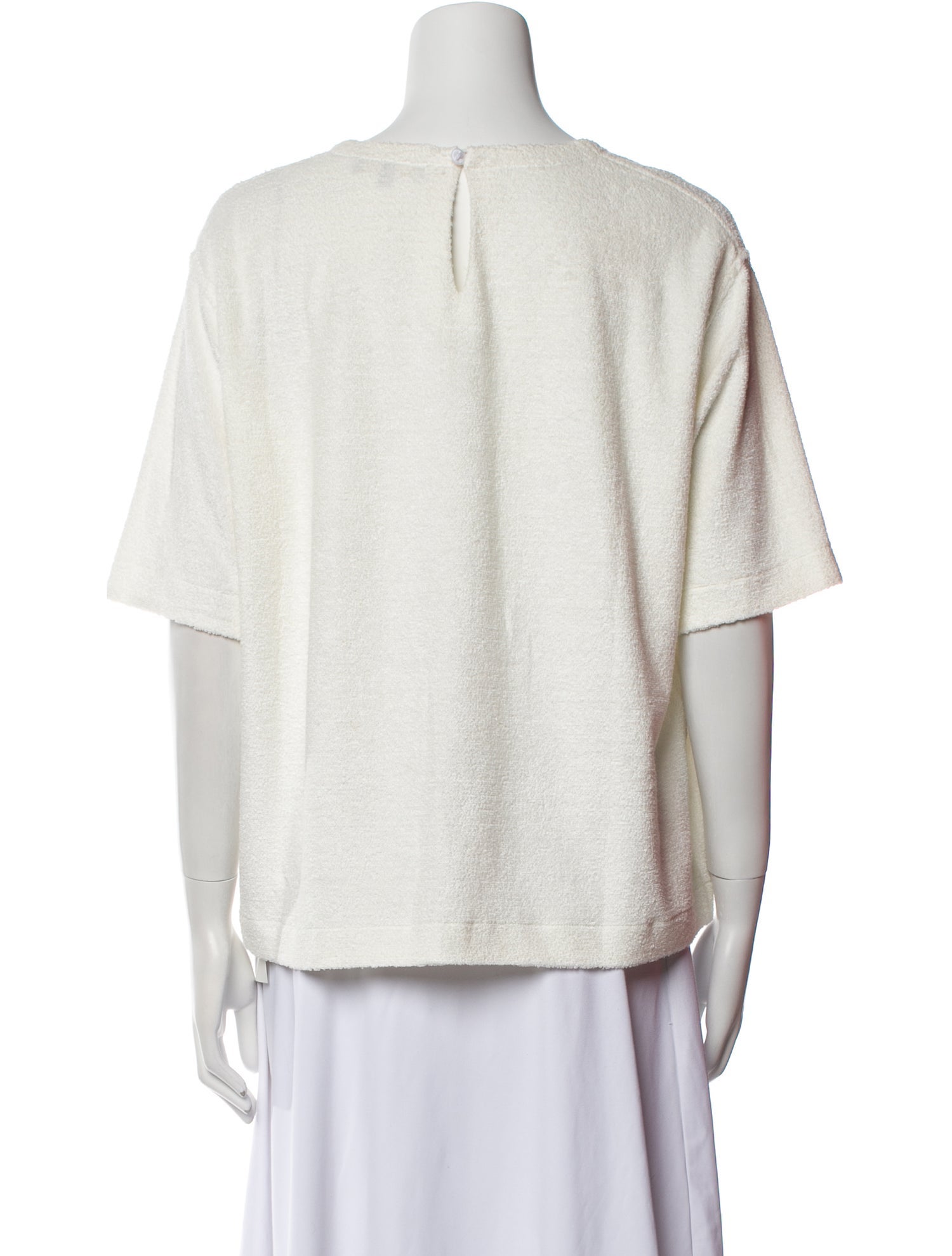 Loro Piana Terry Cloth Bateau Neckline Sweatshirt