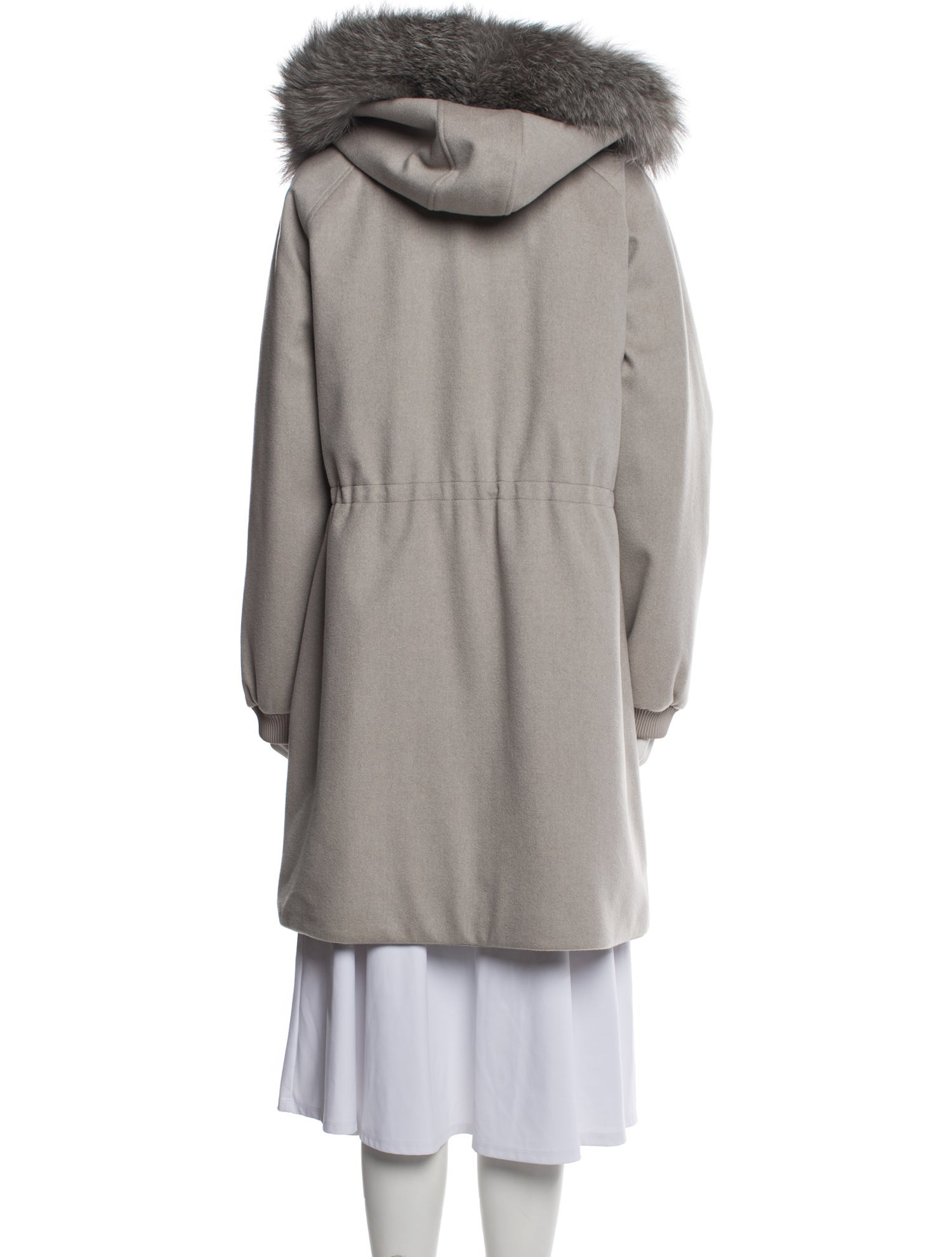 Loro Piana Icery Long Cashmere Storm System Cashmere Fur Coat