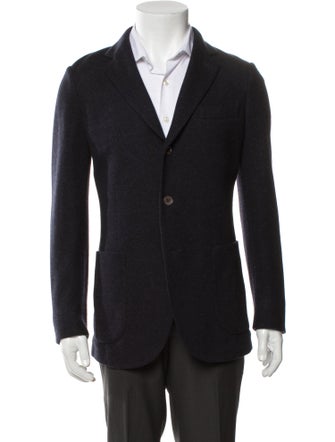 Loro Piana Cashmere Leather Trim Embellishment Blazer