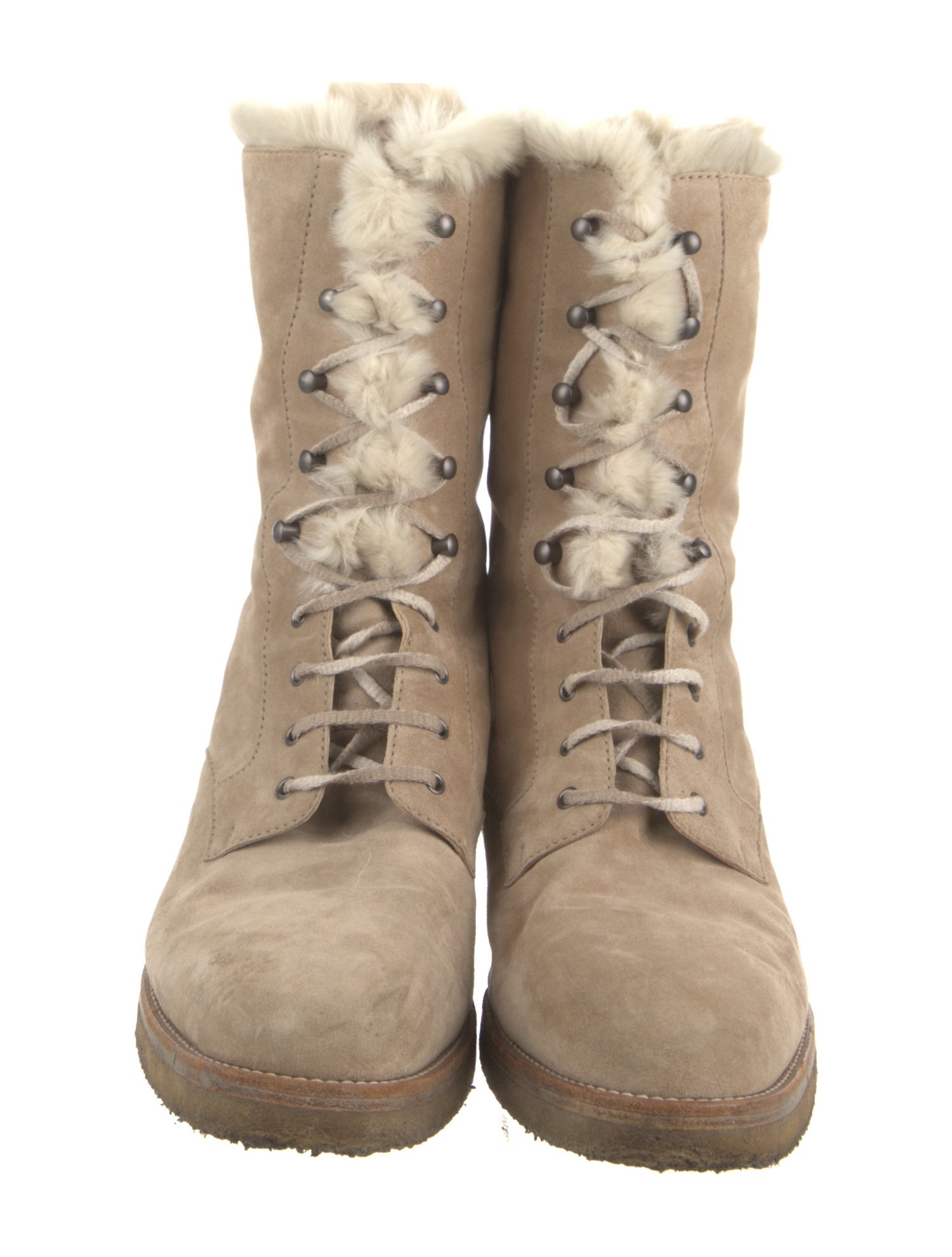 Loro Piana Snow Dream Walk Suede Combat Boots