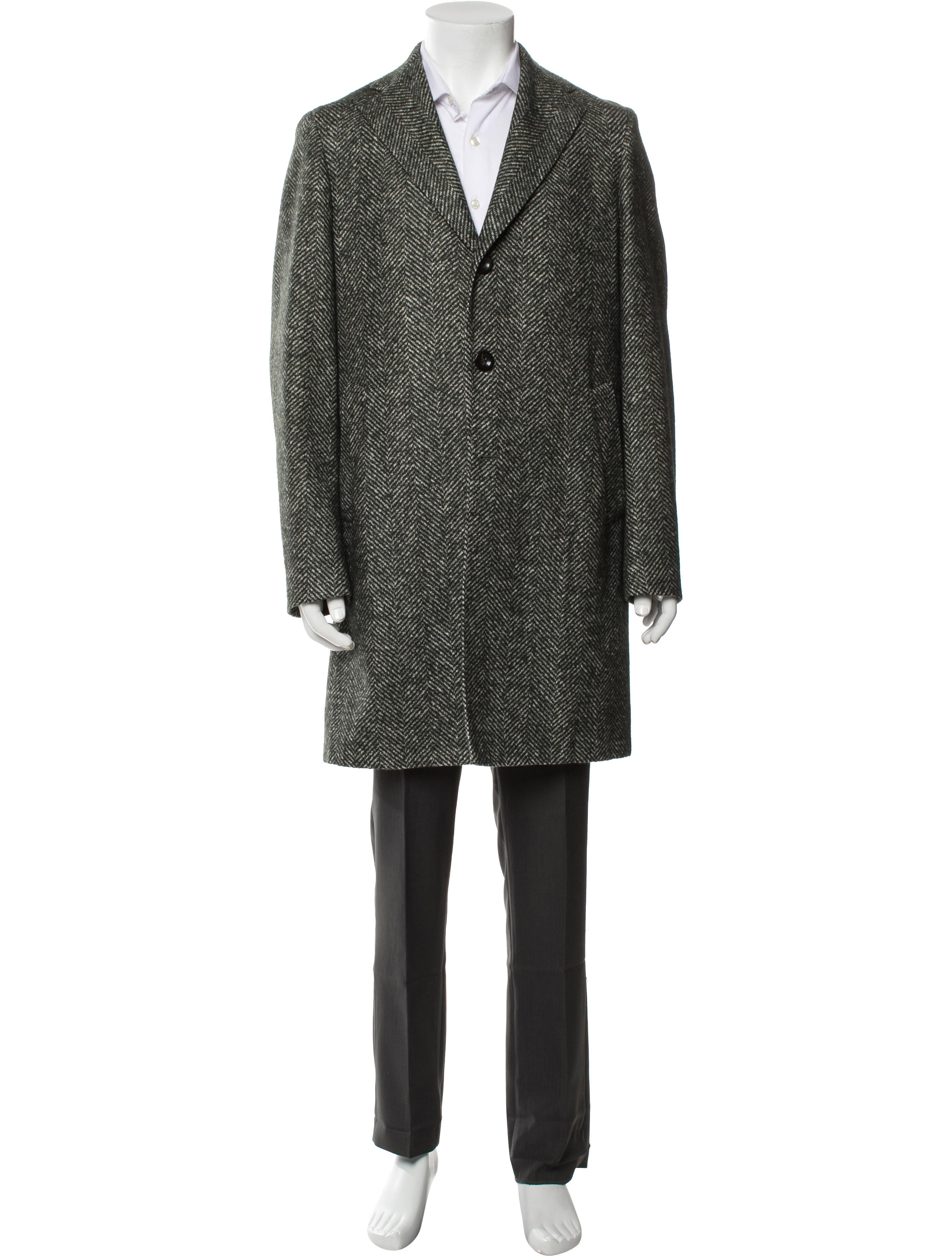 Loro Piana Rain System Tweed Pattern Overcoat