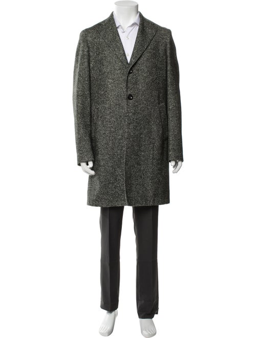 Loro Piana Rain System Tweed Pattern Overcoat