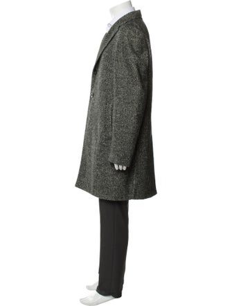 Loro Piana Rain System Tweed Pattern Overcoat