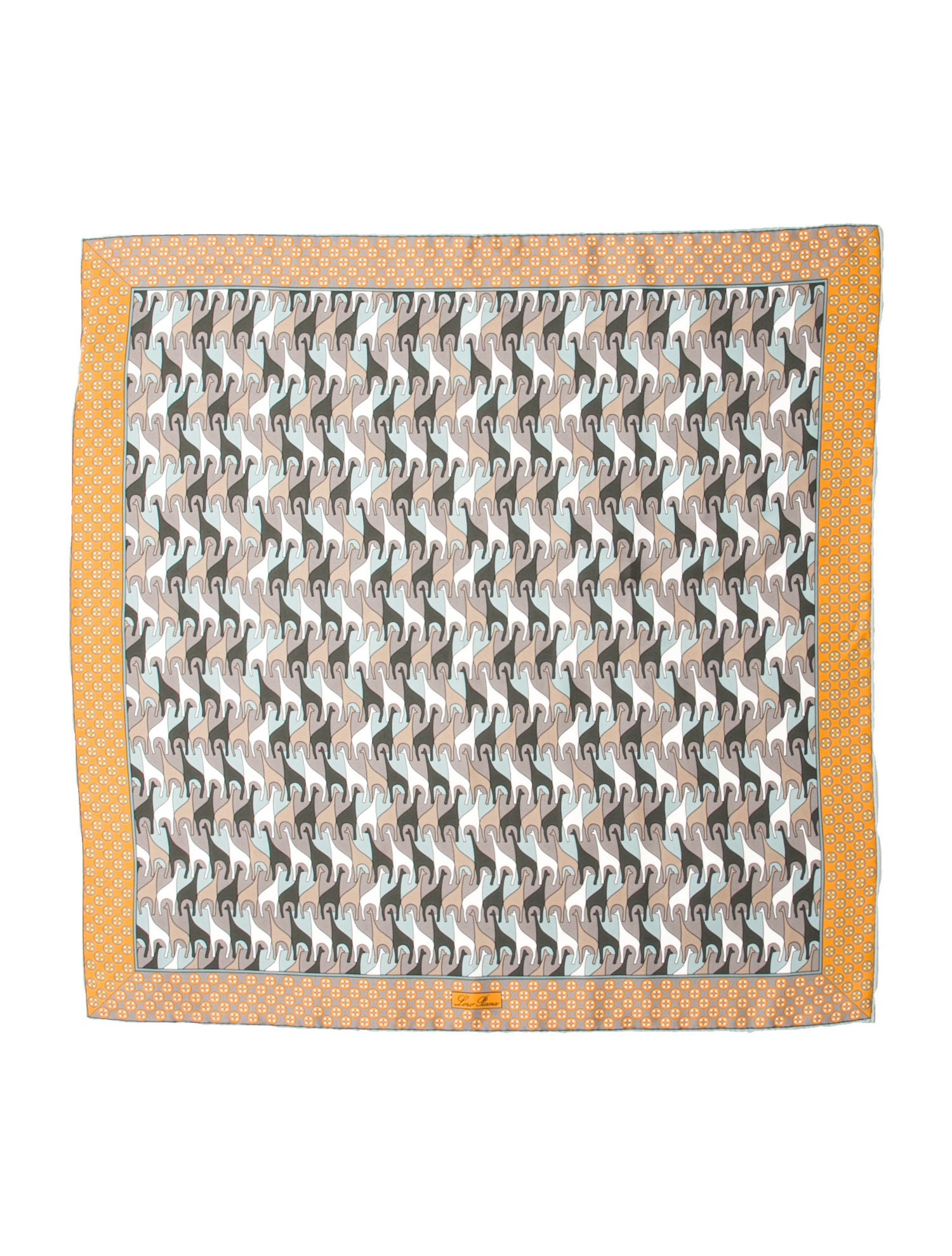 Loro Piana Abstract Giraffe Silk Scarf
