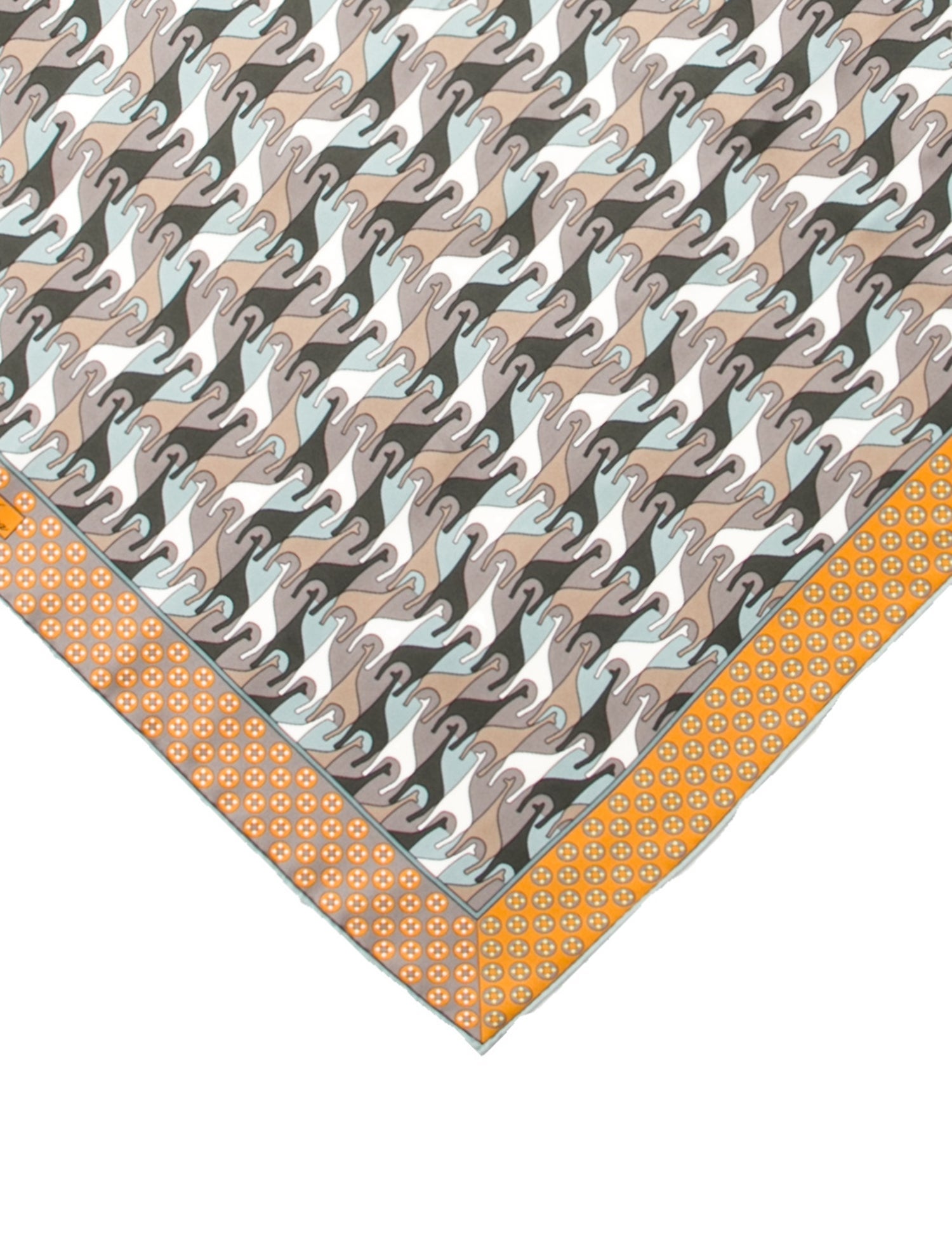 Loro Piana Abstract Giraffe Silk Scarf