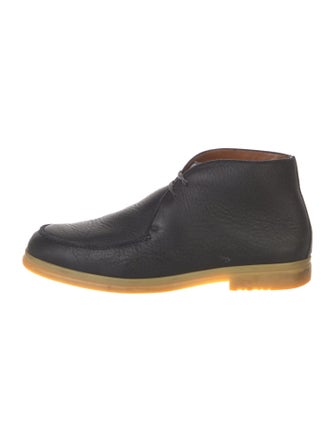 Loro Piana Walk and Walk Leather Lace-Up Boots