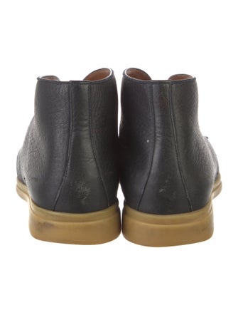 Loro Piana Walk and Walk Leather Lace-Up Boots