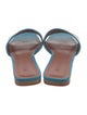 Loro Piana Suitcase Stripe Leather Slides