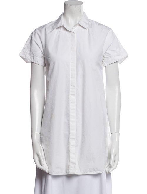 Loro Piana Short Sleeve Button-Up Top