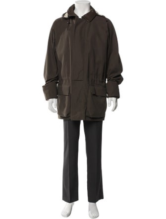 Loro Piana Horsey Storm System Leather Parka