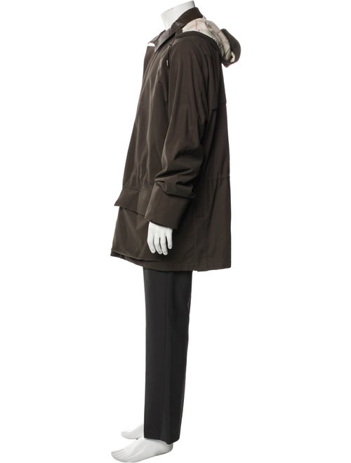 Loro Piana Horsey Storm System Leather Parka