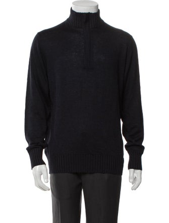 Loro Piana Cashmere Turtleneck Polo Sweater